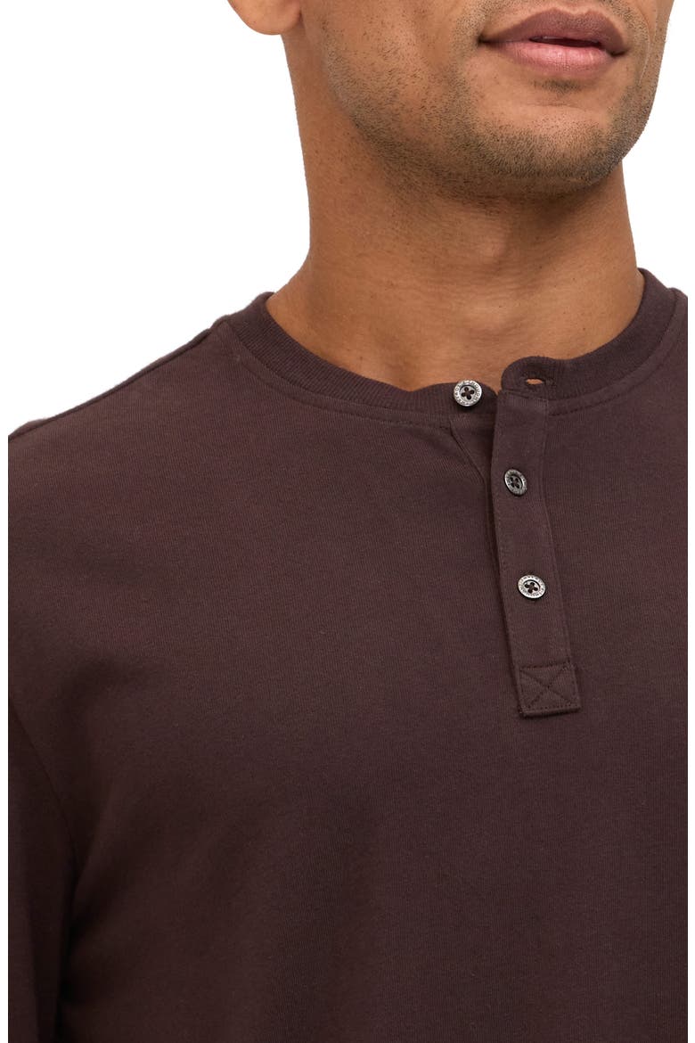 Doug Organic Cotton Henley, Alternate, color, COCOA