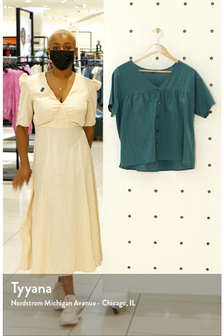 Swiss Dot V-Neck Blouse video
