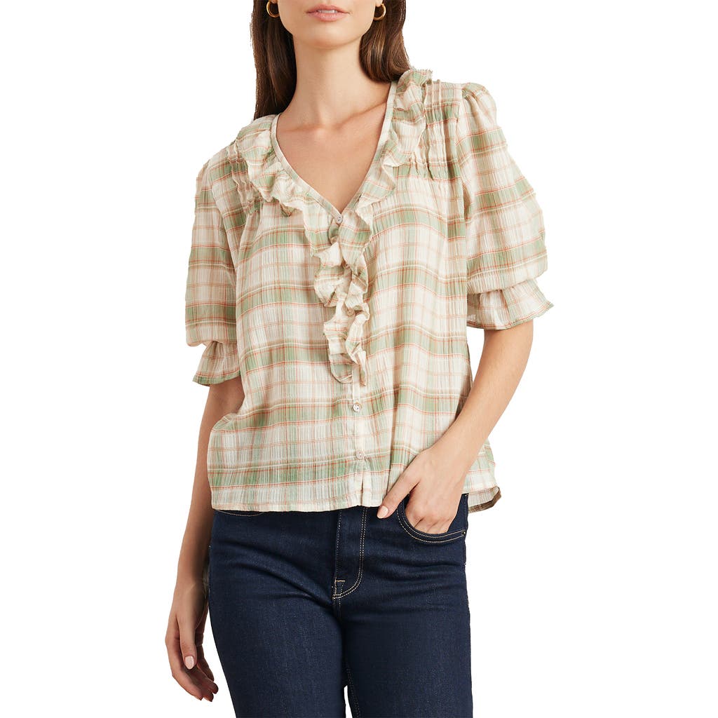 Paneros Clothing Chloe Cotton Ruffle Shirt In Animal Print