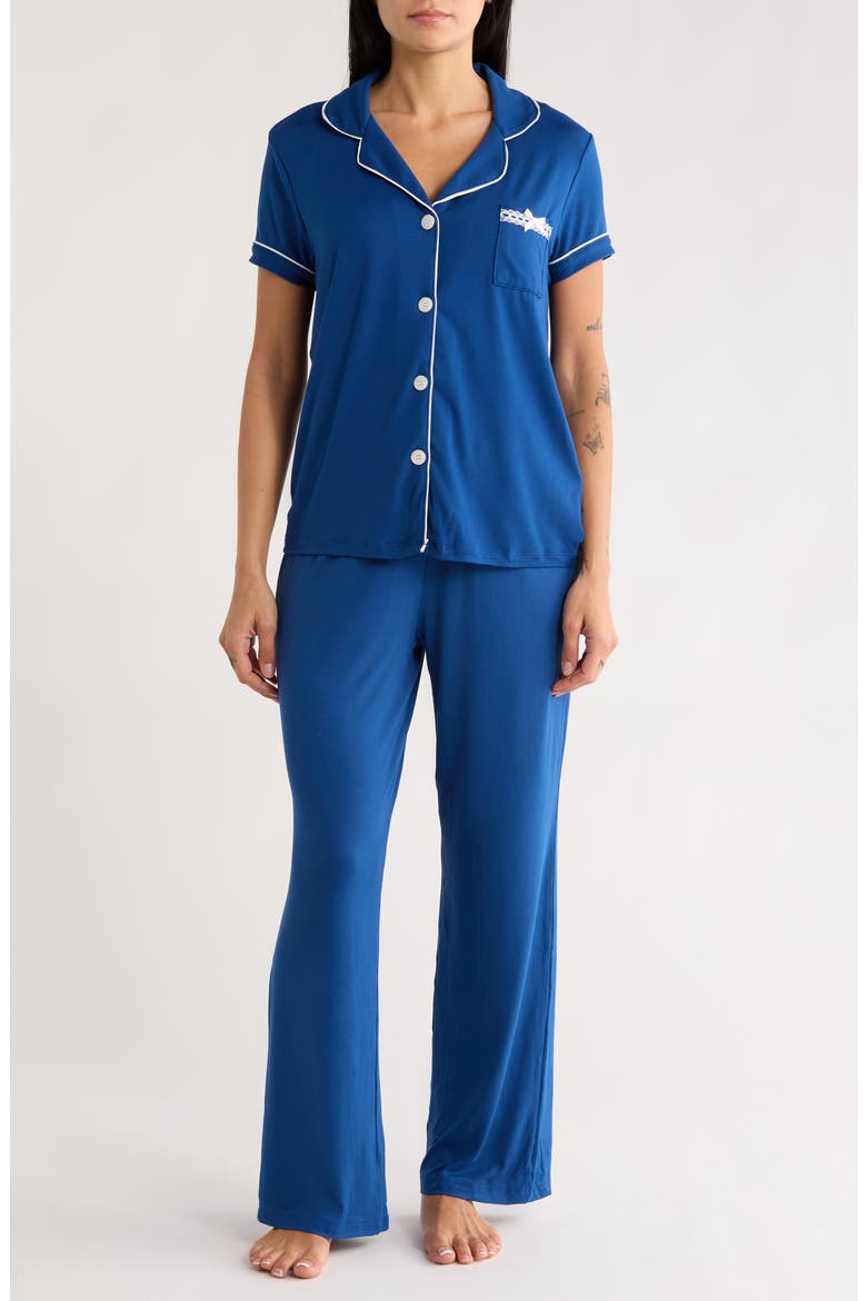 Ginnie Long Pajamas, Main, color, NAVY PEONY