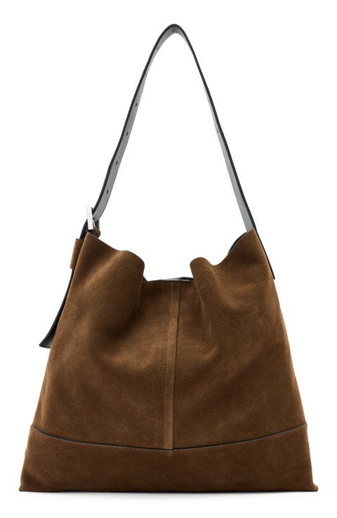 Medium Asha Suede Hobo Bag