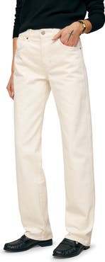 Reformation Val Baggy Distressed Straight Leg Jeans