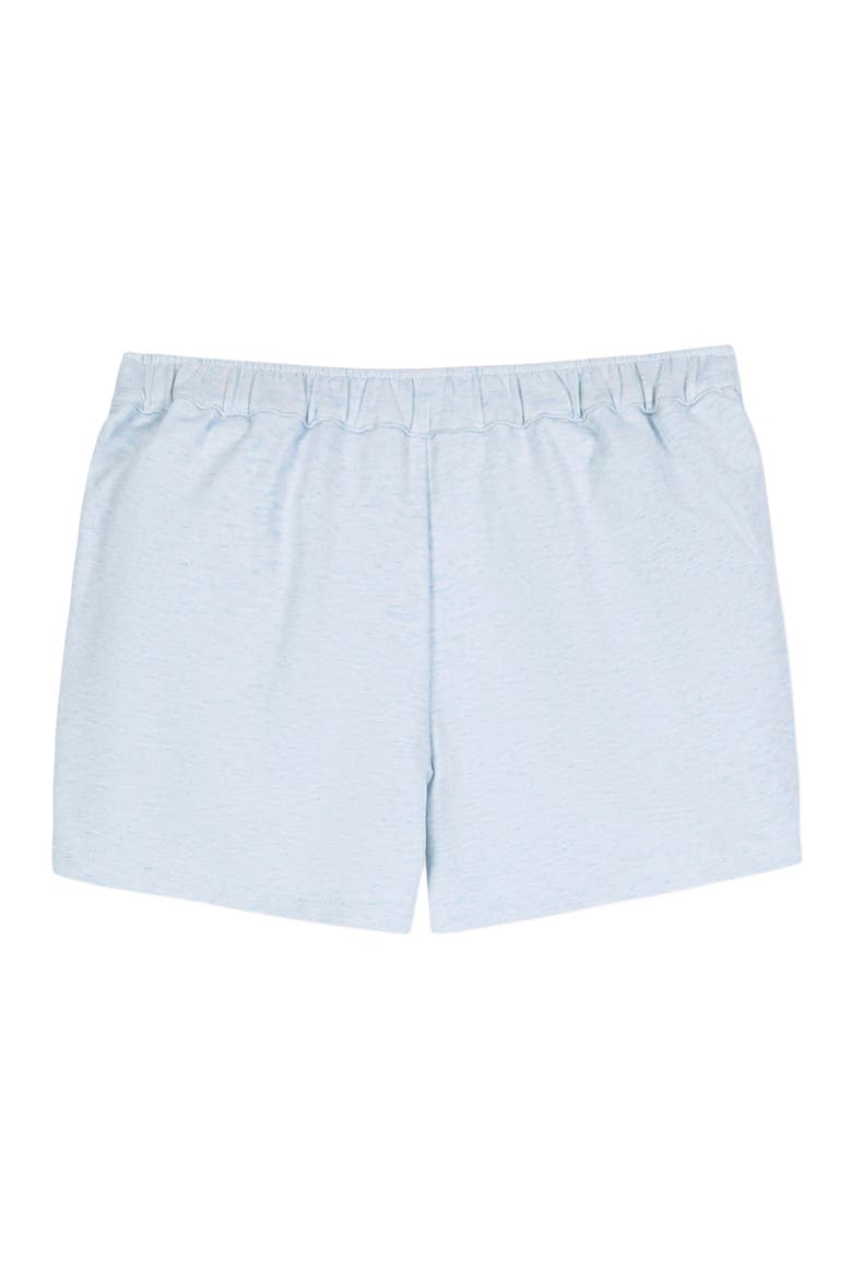 Girls' Organic French Terry Pull-On Short, Toddler, Alternate, color, Light Blue Heather