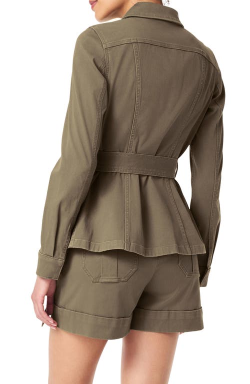 Spanx ® Stretch Twill Shirt Jacket In Green