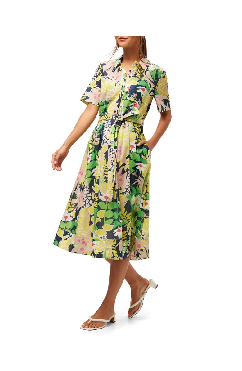 Trina Turk Misola 2 Floral A line Midi Dress, Alternate, color, 