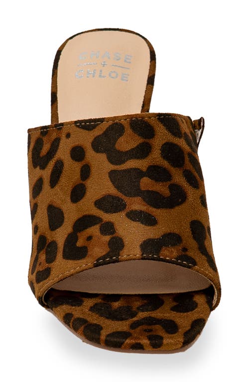 Chase & Chloe Chase And Chloe Open Toe Mule In Brown