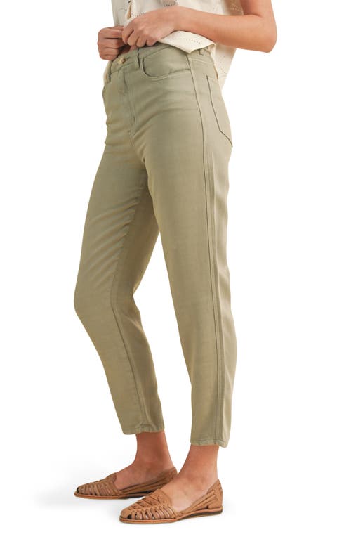Wishlist Tencel™ Lyocell Crop Straight Leg Pants In Green