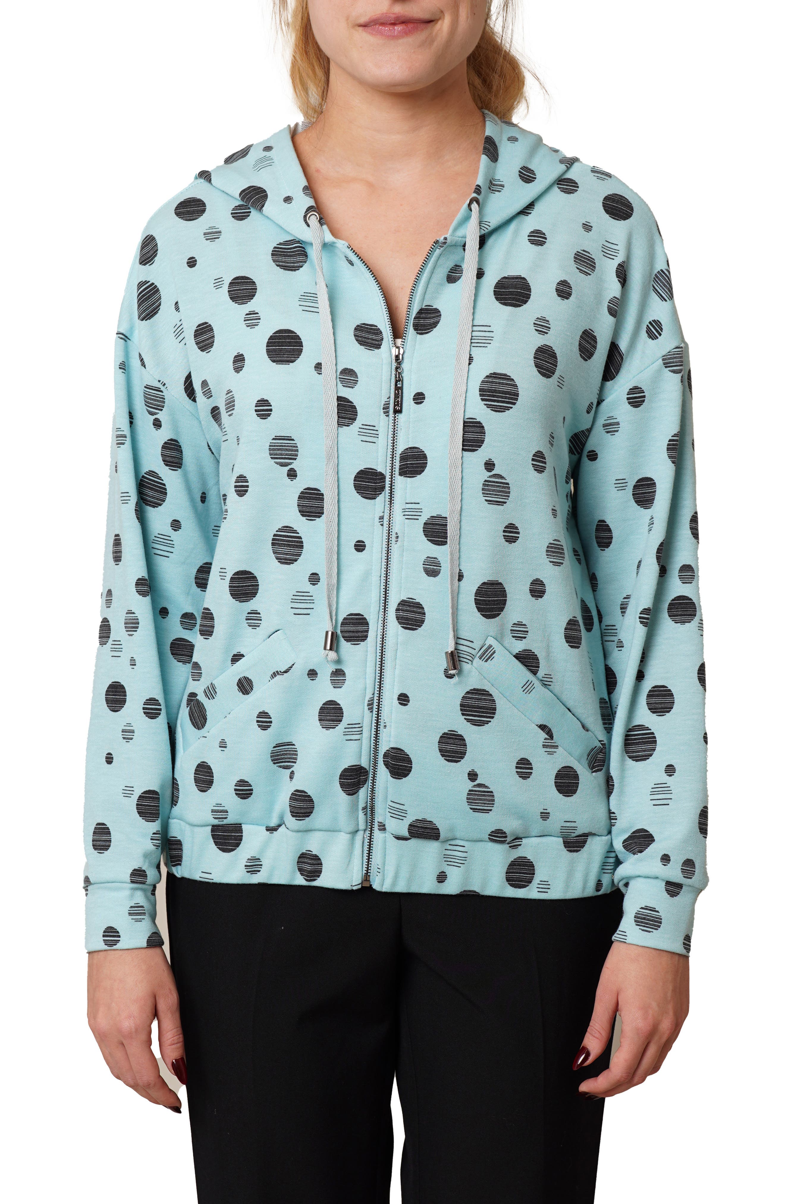 CYRUS Dots Terry Zip Hoodie