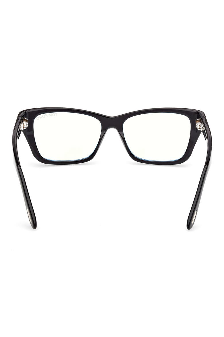 54mm Butterfly Optical Glasses, Alternate, color, SHINY BLACK