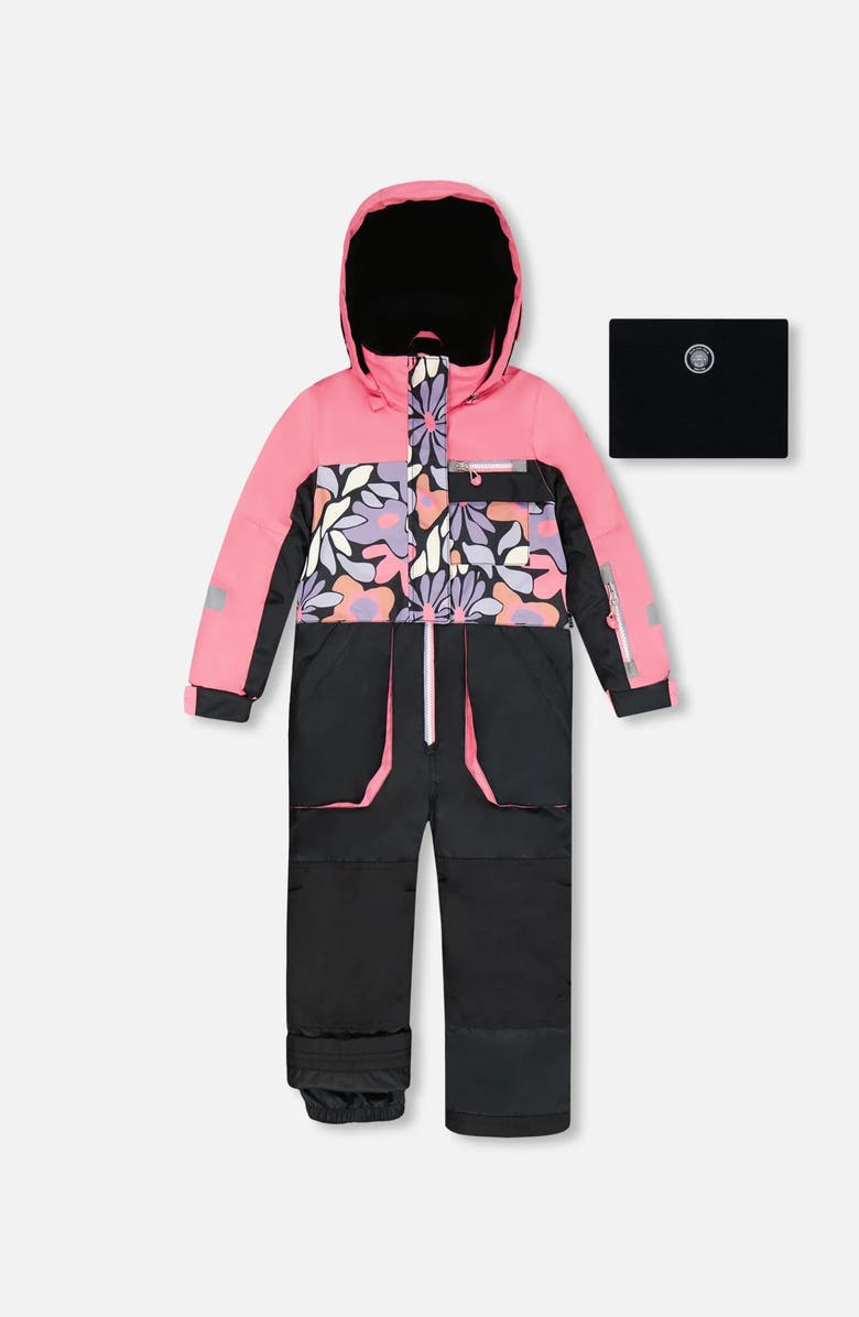 Deux par Deux One-Piece Play Snowsuit Retro Flower, Main, color, 