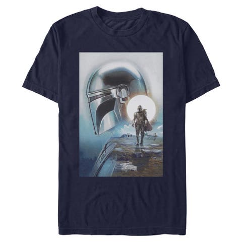 Men's Star Wars The Mandalorian and Grogu Din Djarin and The Child Poster  Graphic T-Shirt