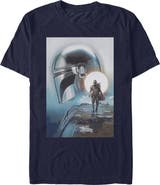 Star Wars: The Mandalorian and Grogu Men's Star Wars The Mandalorian and Grogu Din Djarin and The Child Poster  Graphic T-Shirt