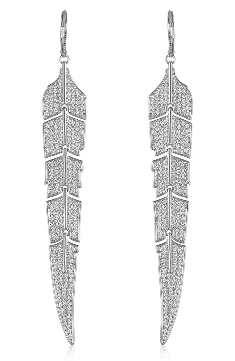 Melinda Maria Feather Drop Earrings, Alternate, color,
