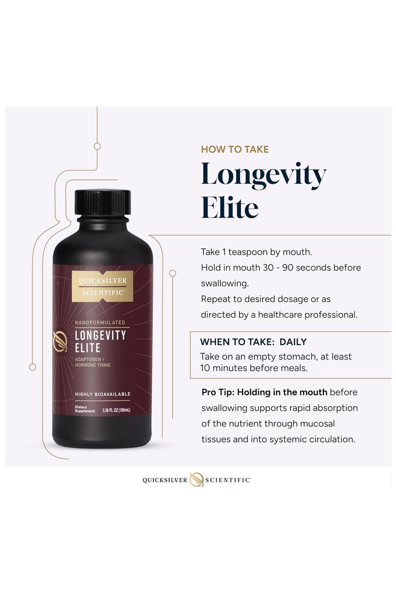 Longevity Elite Liposomal Adaptogen and Pregnenolone Tonic, Alternate, color, None