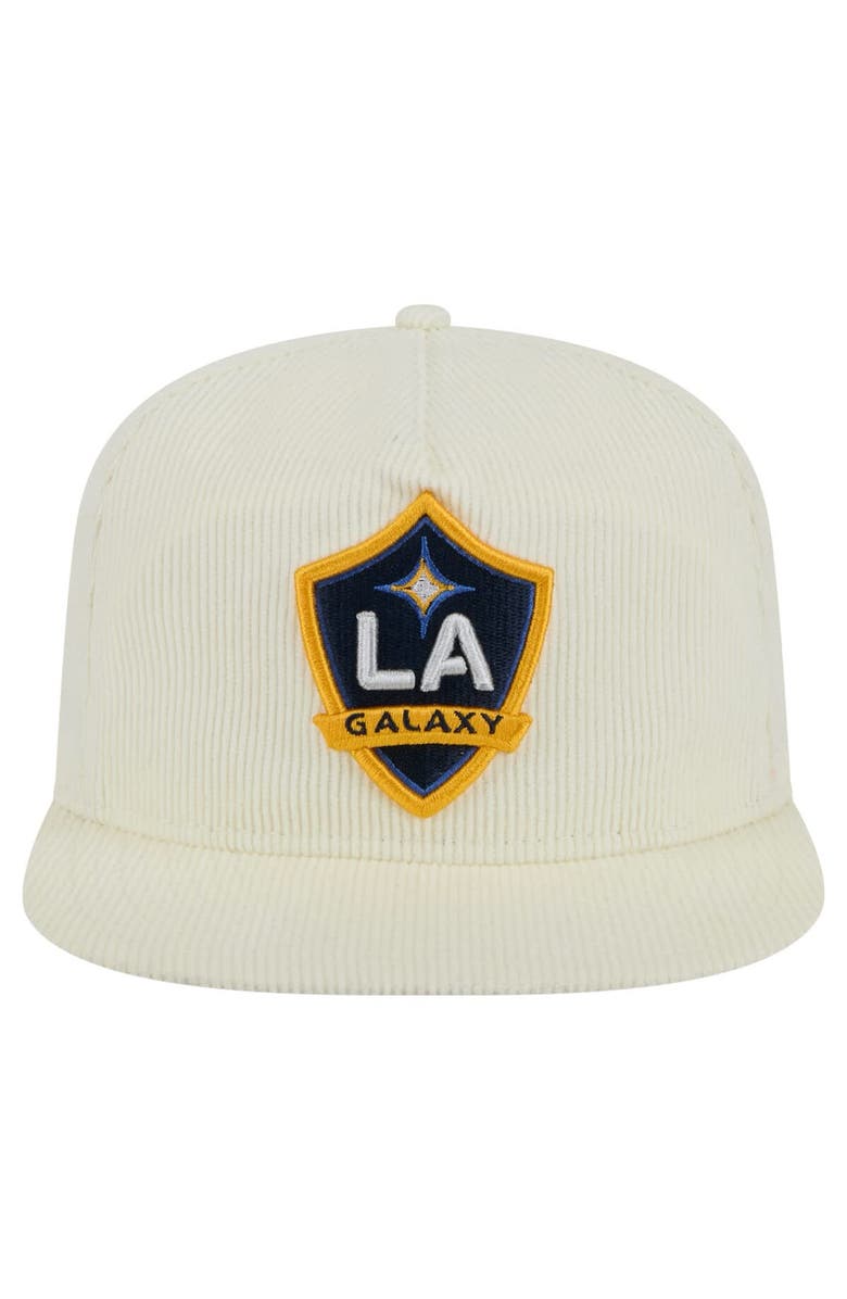 New Era Men's New Era  Cream LA Galaxy 2025 Kickoff Snapback Golfer Hat, Alternate, color, 