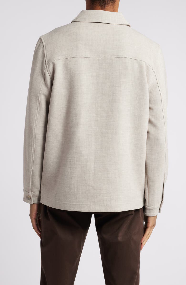 Johnston & Murphy Heathered Double Cloth Shirt Jacket, Alternate, color,