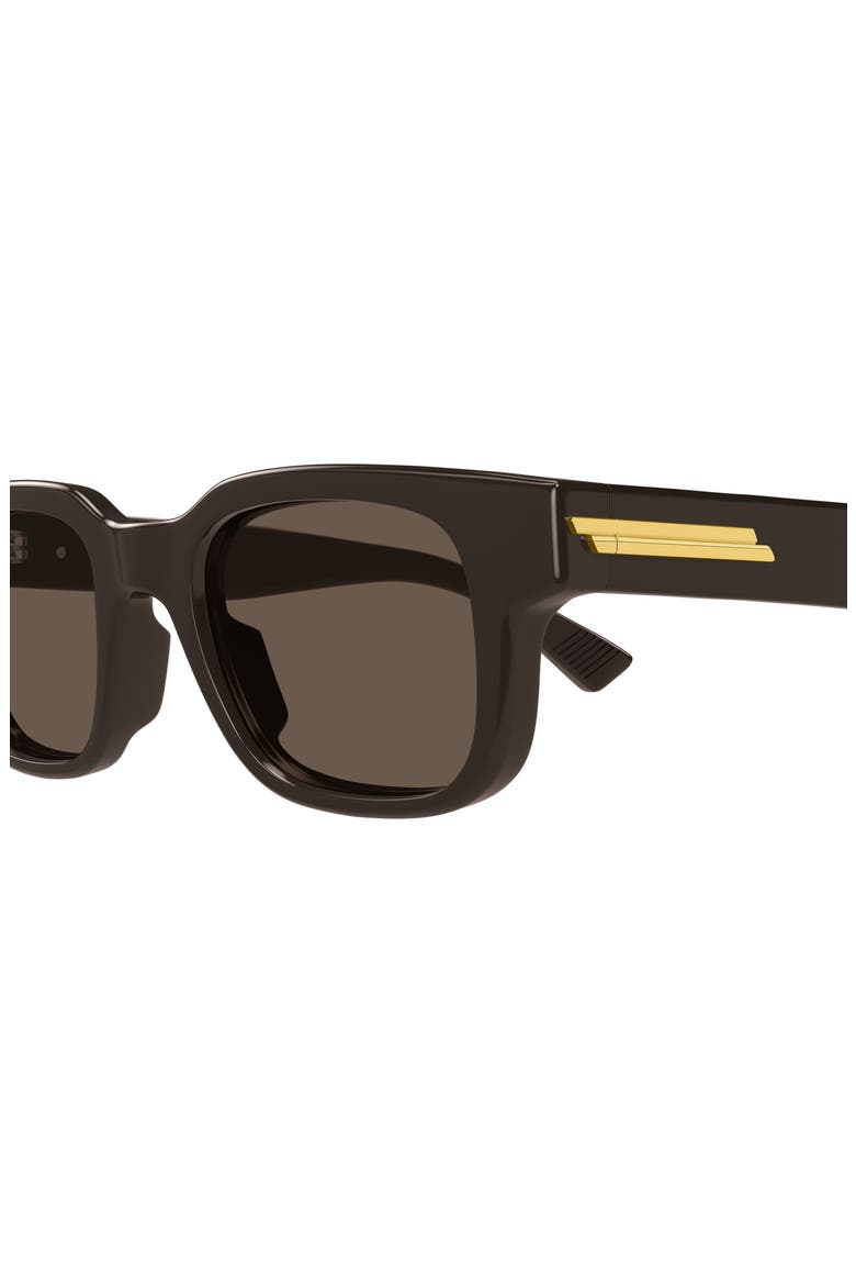 49mm Small Rectangular Sunglasses, Alternate, color, BROWN