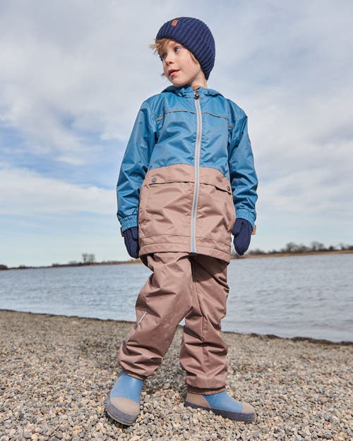 Deux Par Deux Little Boy's Colorblock Mid-season Jacket Neutral Blue And Taupe In Neutral Blue And Taupe