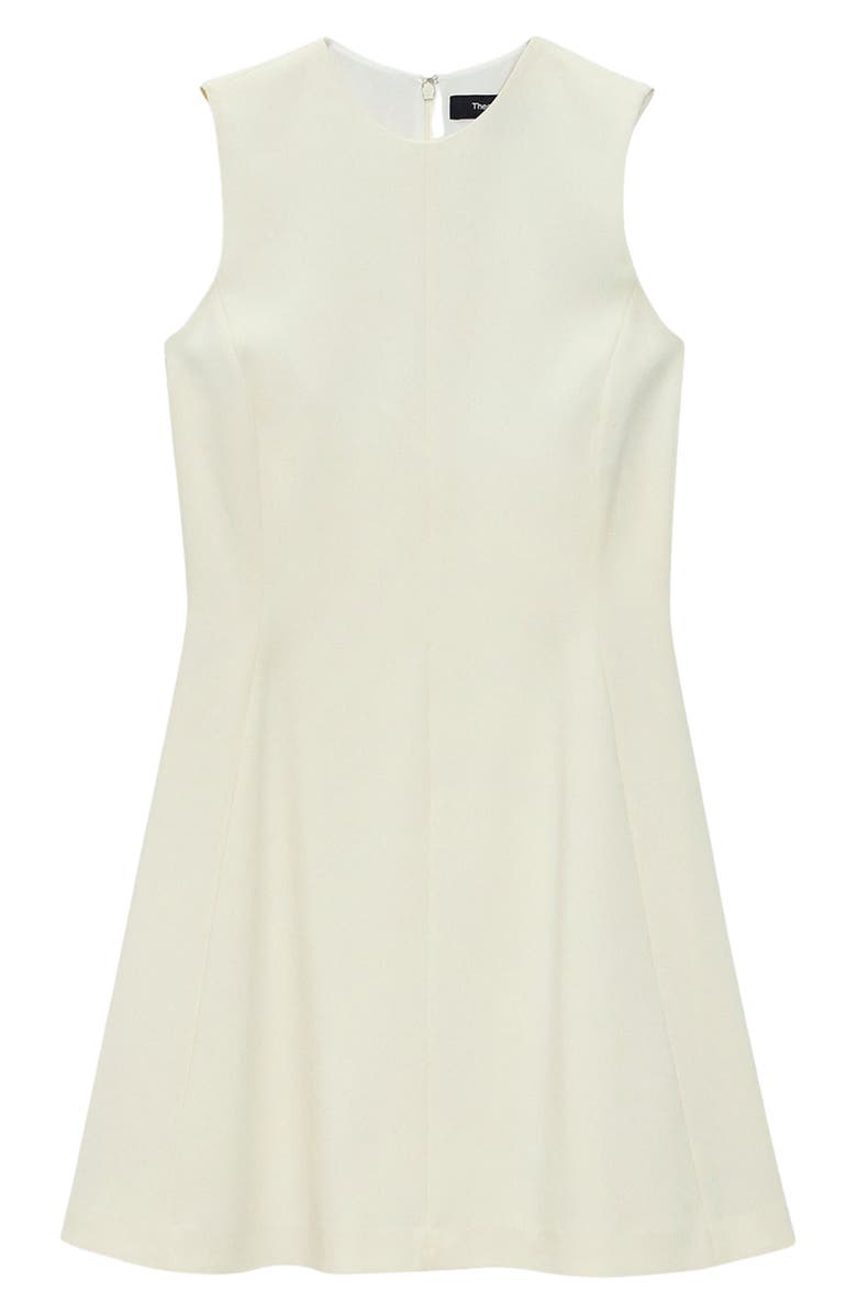 Theory Sleeveless Fit & Flare Minidress, Alternate, color, Rice