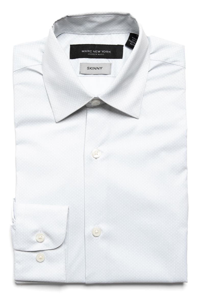 Kids' Pin Dot Button-Up Shirt, Main, color, GREY/ WHITE