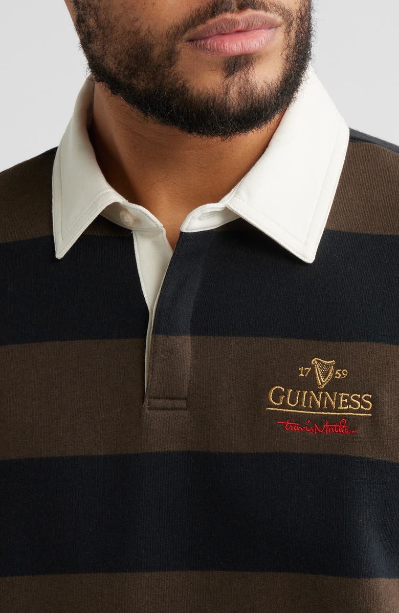 TravisMathew x Guinness Dark Cascade Rugby Shirt, Alternate, color, Demitasse