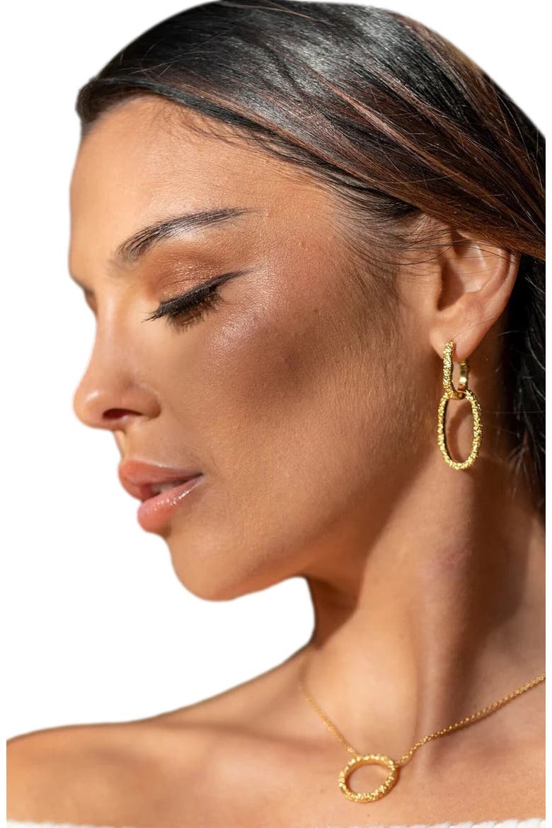 Hula Small Hoop Earring, Alternate, color, Gold