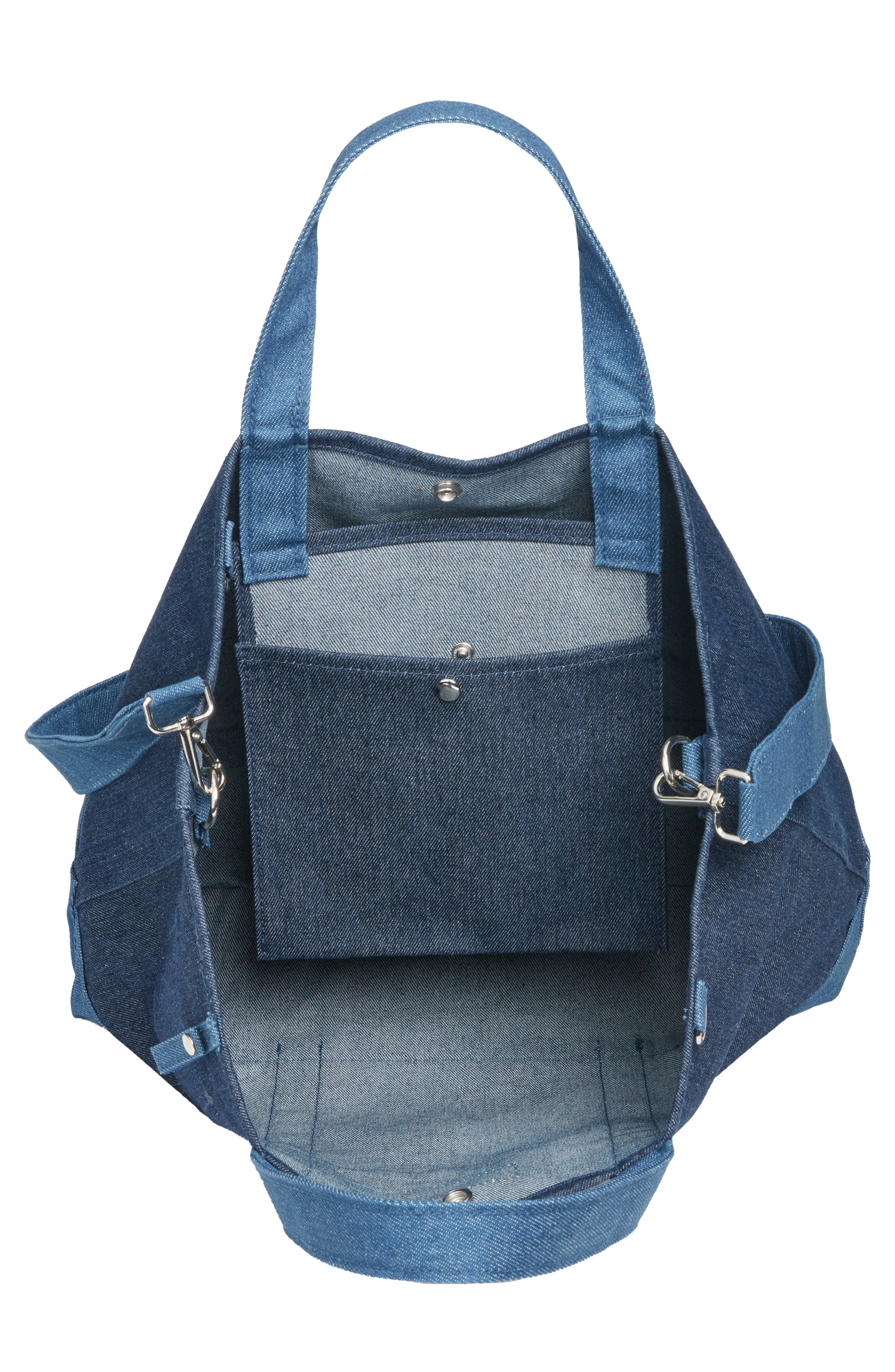Large 125th Anniversary Structured Tote, Alternate, color, DARK DENIM WASH