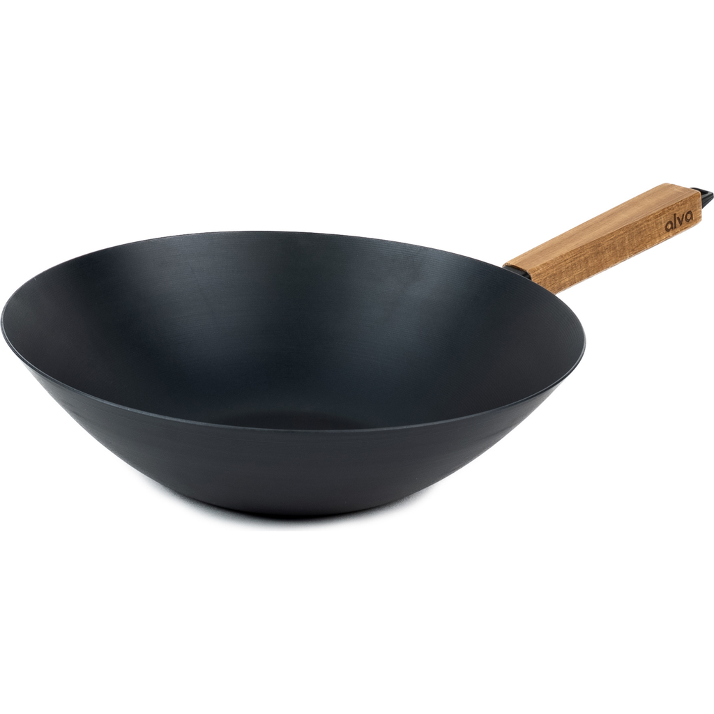 Alva Forest 12" Carbon Steel Wok In Blue