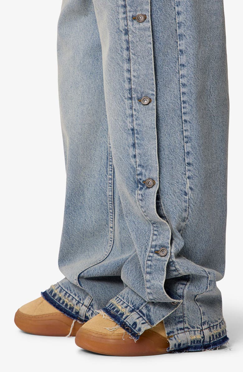 mnml Offset Button Baggy Jeans, Alternate, color,