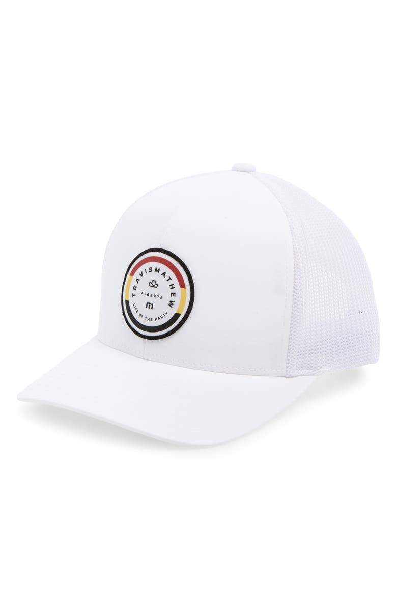 TravisMathew Horseback Baseball Cap, Main, color, White