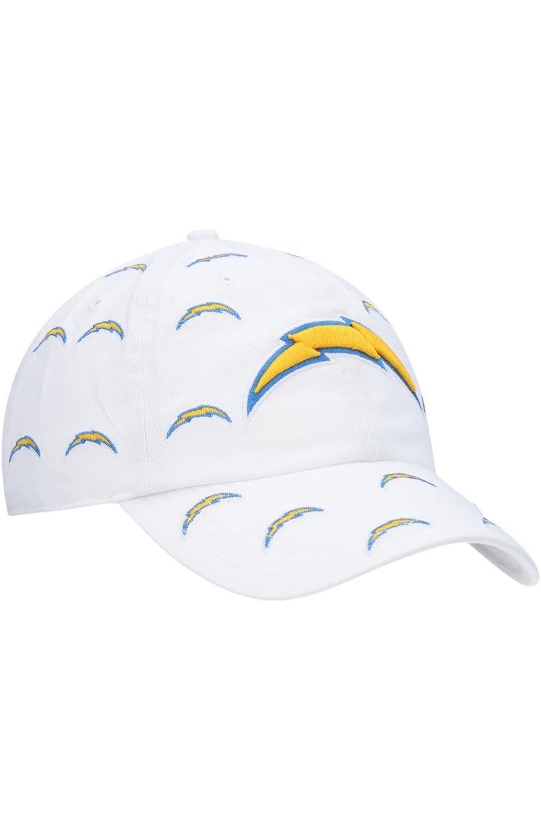 '47 Women's '47 White Los Angeles Chargers Team Confetti Clean Up Adjustable Hat, Alternate, color, White