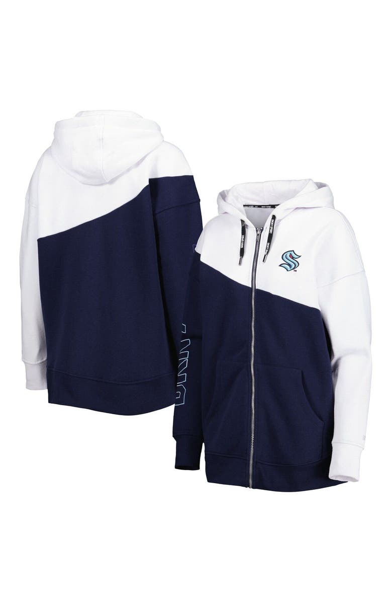 DKNY SPORT Women's DKNY Sport Deep Sea Blue/White Seattle Kraken Gina Full-Zip Hoodie, Main, color, 
