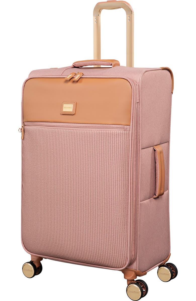 IT COUTURE Odelia 28-Inch Soft Shell Spinner Suitcase, Main, color, Pink / Brown