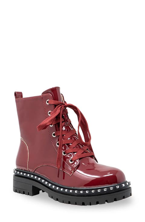 Mira Studded Lug Combat Boot (Women)