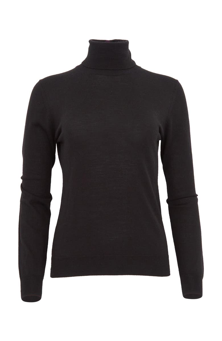 Lords of Harlech Rona Cashmere Blend Turtleneck Sweater, Main, color, Black