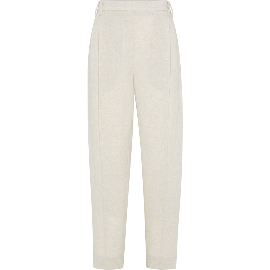 Shop Brunello Cucinelli Slouchy Trousers In Beige