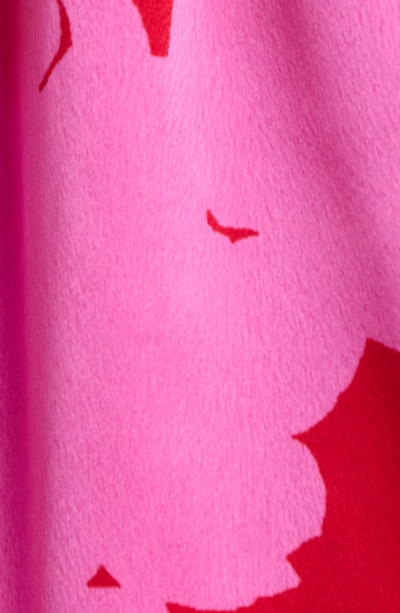 SUGARLIPS Burning Love Floral Print Long Sleeve Minidress, Alternate, color, Cherry-Pink