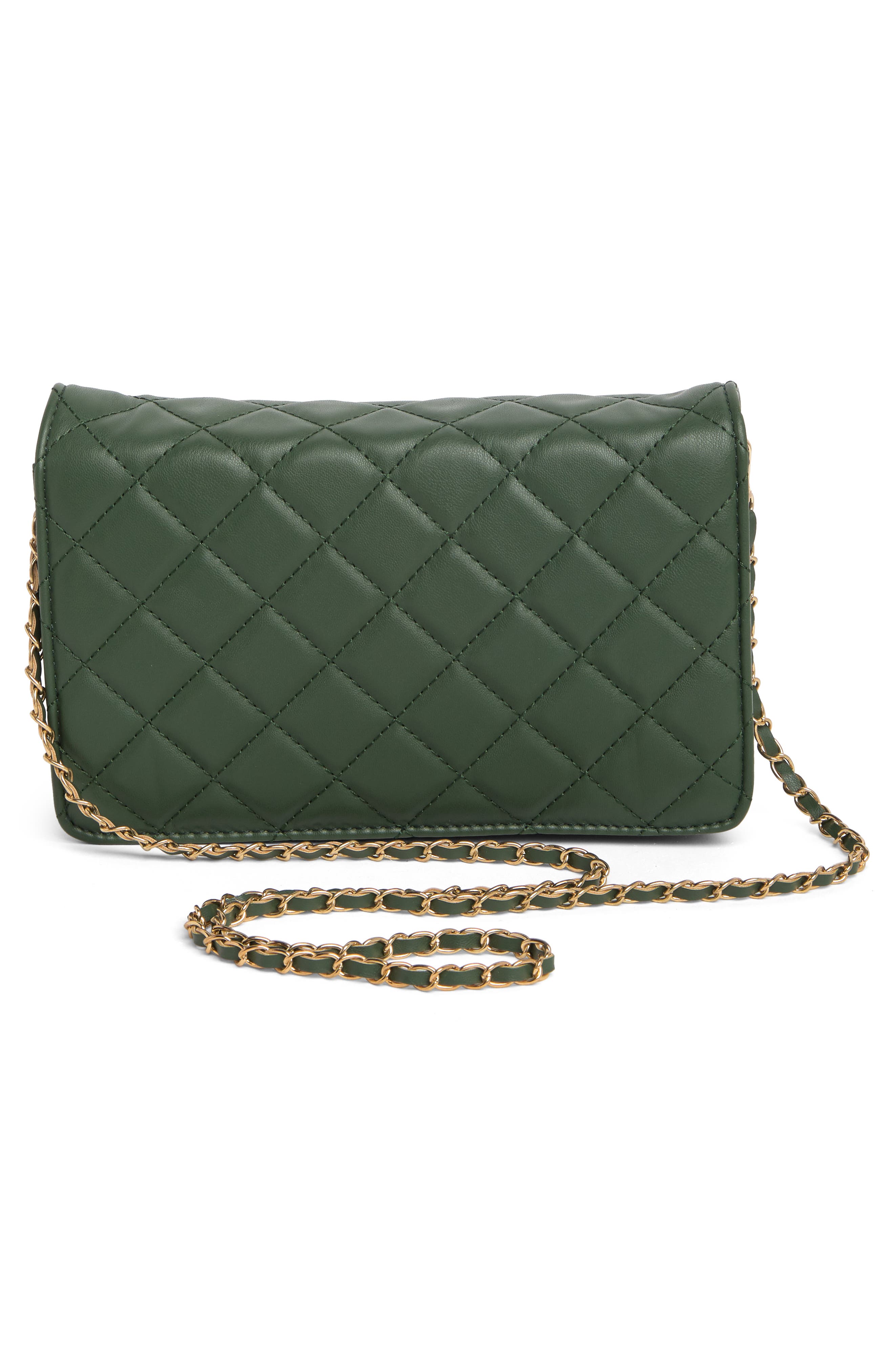 Diamond Quilt Crossbody Bag, Alternate, color, CHIVE