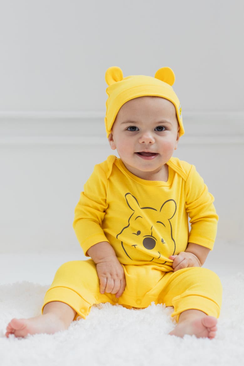 Winnie the Pooh Cosplay Coverall and Hat Set, Alternate, color, Winnie the Pooh Yellow