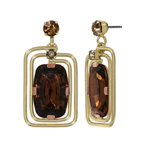 To The Max Cushion-Cut Crystal Drop Earrings