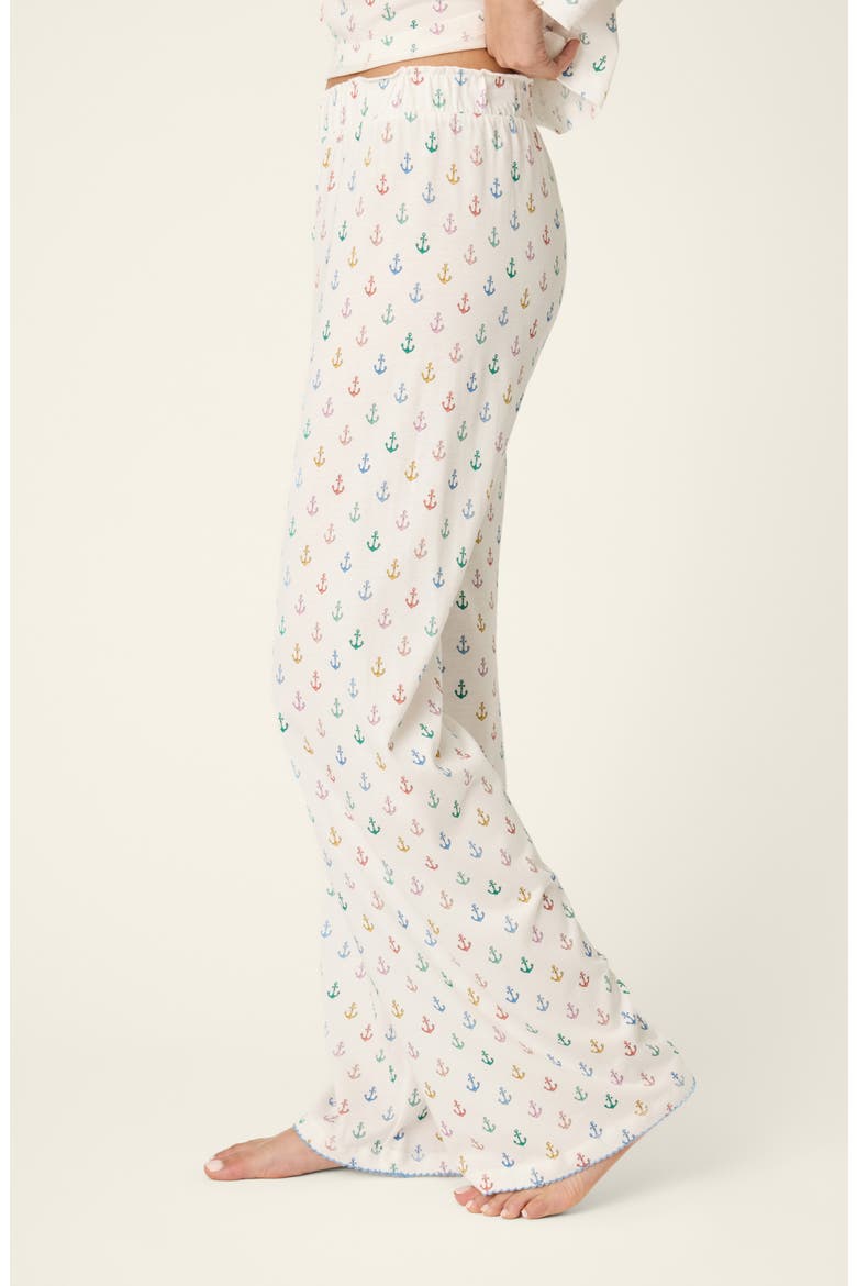 Meet Me By the Sea Jersey Pajama Pants, Alternate, color, IVORY