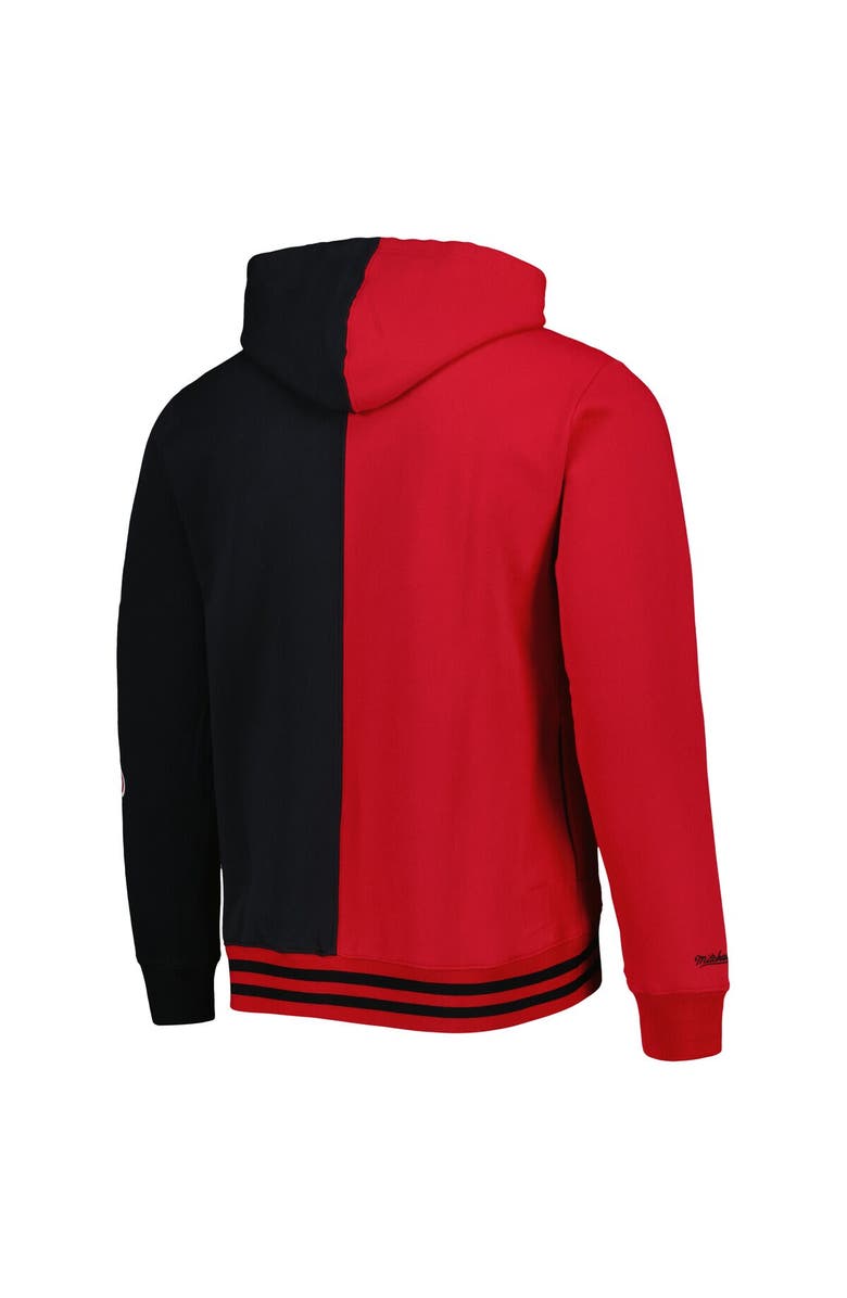 Mitchell & Ness Men's Mitchell & Ness Red/Black Chicago Bulls Hardwood Classics Split Pullover Hoodie, Alternate, color,