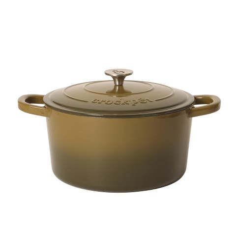 Artisan 5-Quart Round Enameled Cast Iron Dutch Oven with Lid