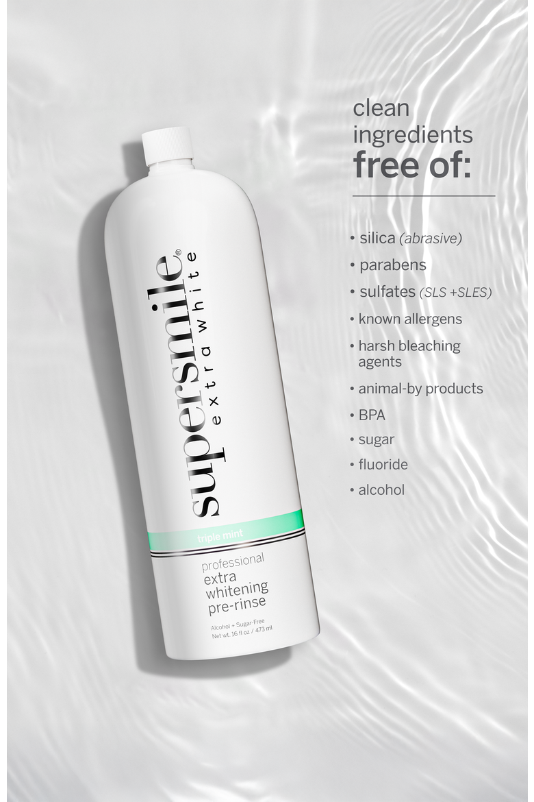 Professional Extra Whitening Pre-Rinse 16oz - Triple Mint, Alternate, color, White