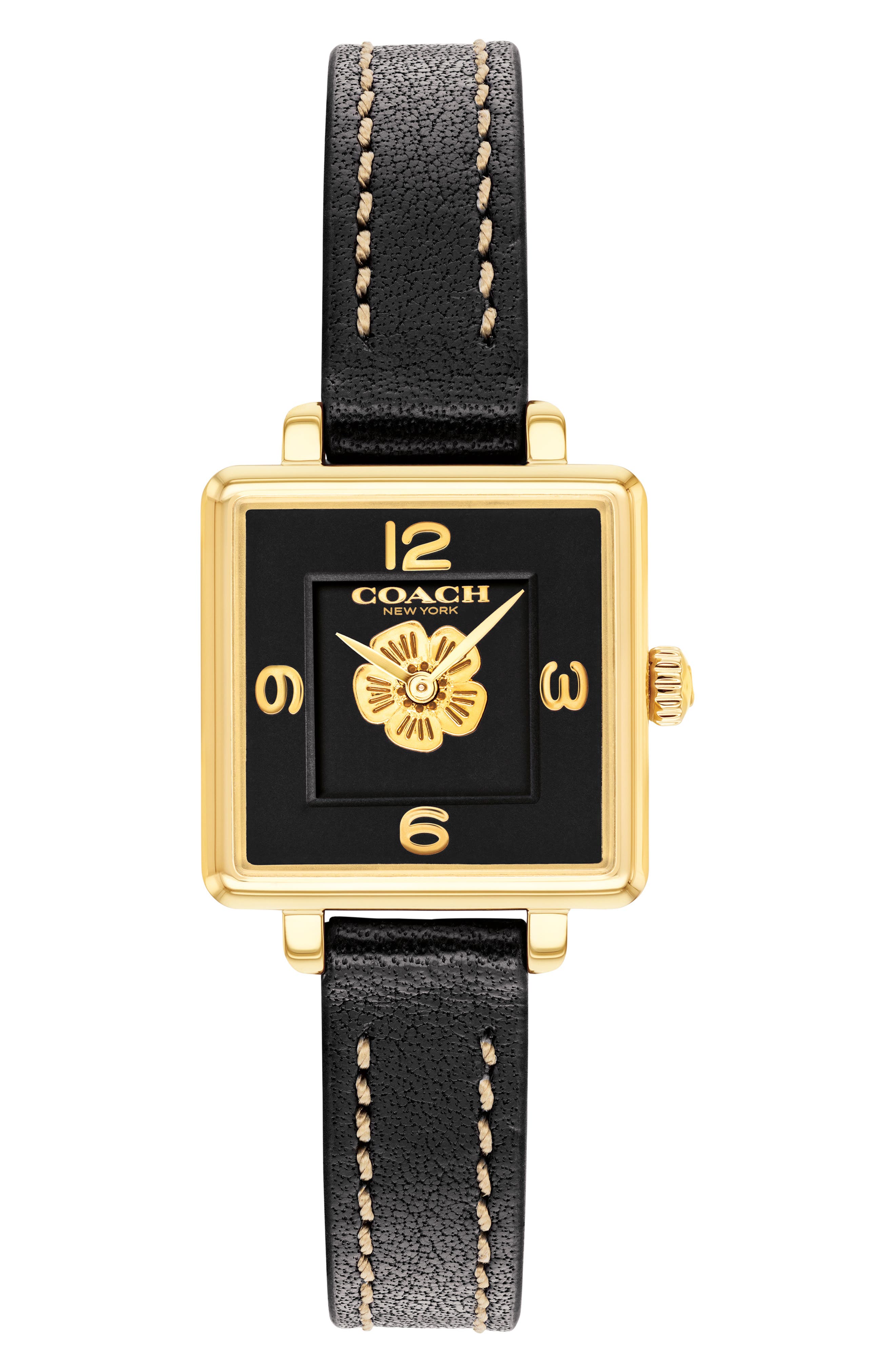 COACH Cass Leather Strap Watch