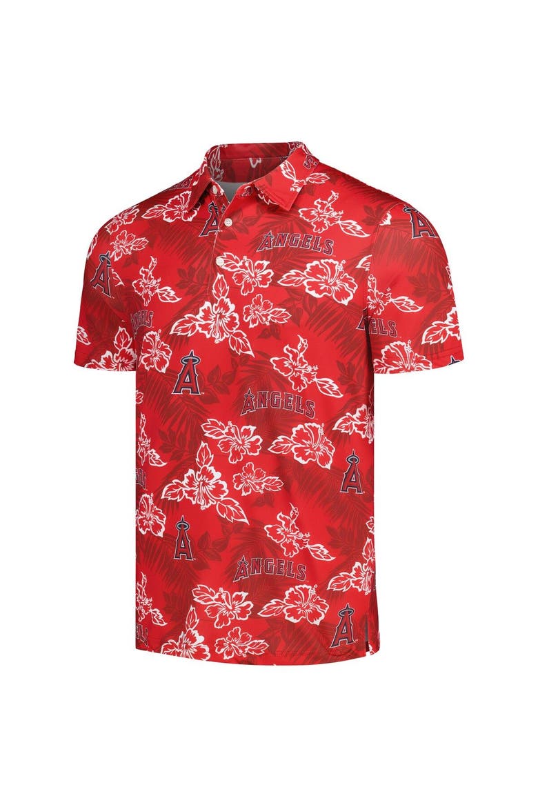 Men's Reyn Spooner Red Los Angeles Angels Performance Polo, Alternate, color, Navy