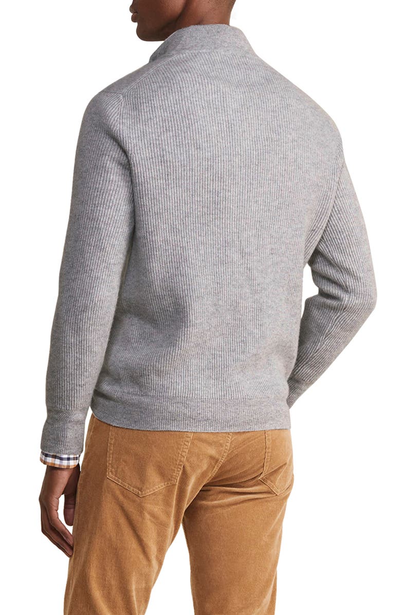 vineyard vines Rib Quarter Zip Cashmere Sweater, Alternate, color, 
