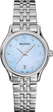 Balmain Beleganza Diamond & Mother-of-Pearl Bracelet Watch, 32mm