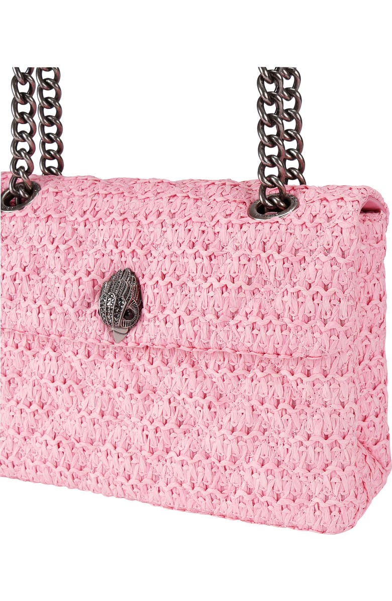Kurt Geiger London Kensington Raffia Convertible Shoulder Bag, Alternate, color, Pink