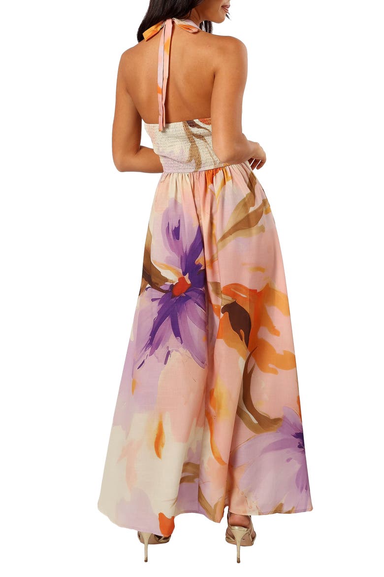 Marie Floral Halter Maxi Dress, Alternate, color, MULTI